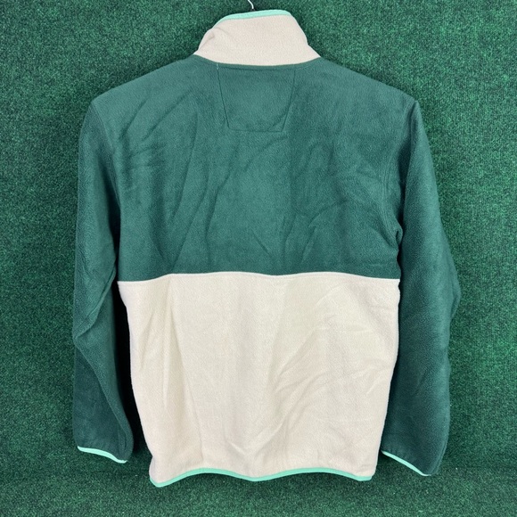 Columbia Back Bowl Full Zip Fleece Men’s Size Small Dark Green Cream Jacket - Picture 7 of 7